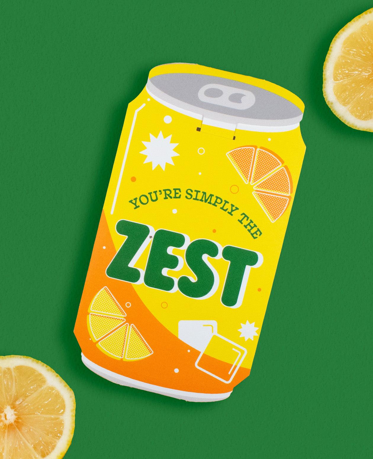 Simply the Zest Soda Can Card