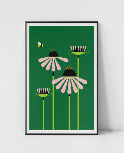 Purple Coneflower D.C. Plants Art Print