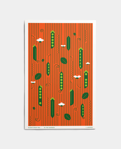 Sugar Snap Pea In the Garden Art Print